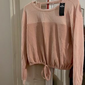 Hollister open back boyfriend waffle t-shirt